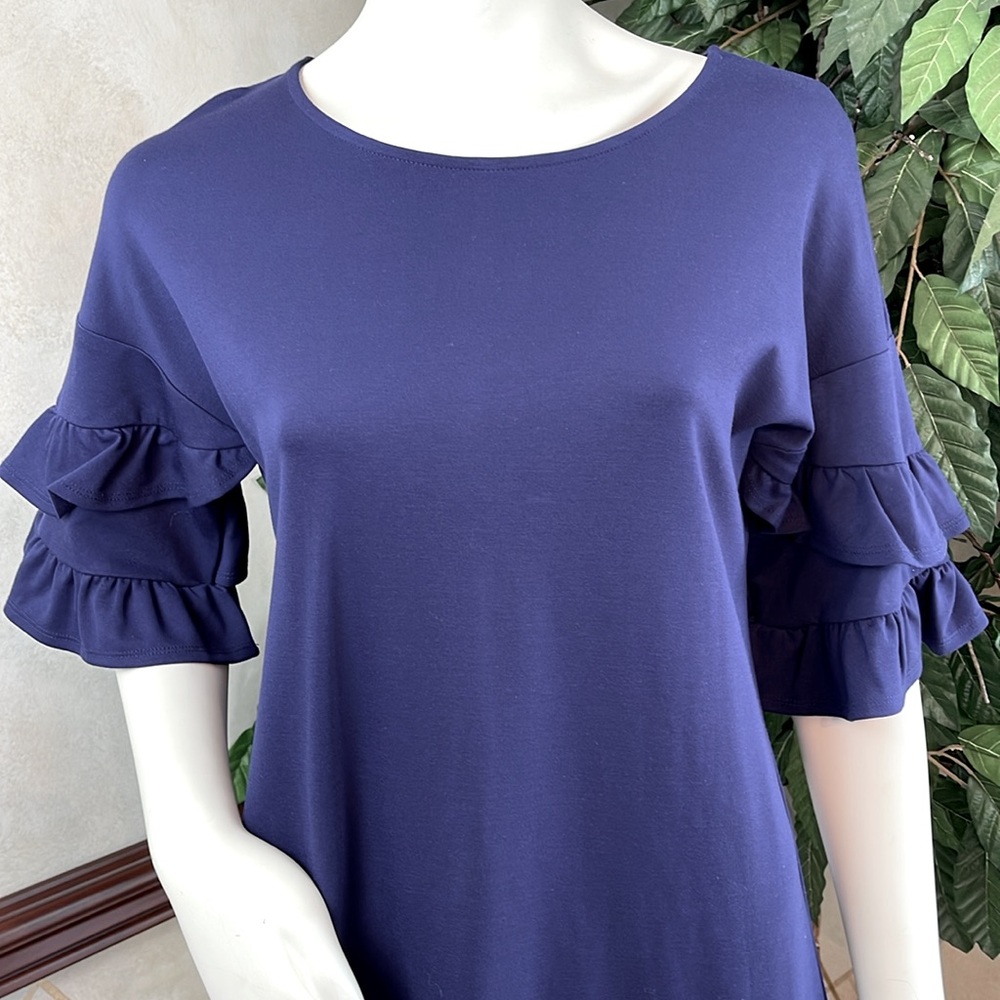 SIGNATURE STUDIO RUFFLE SLEEVE DRESS - Picture 3 of 9